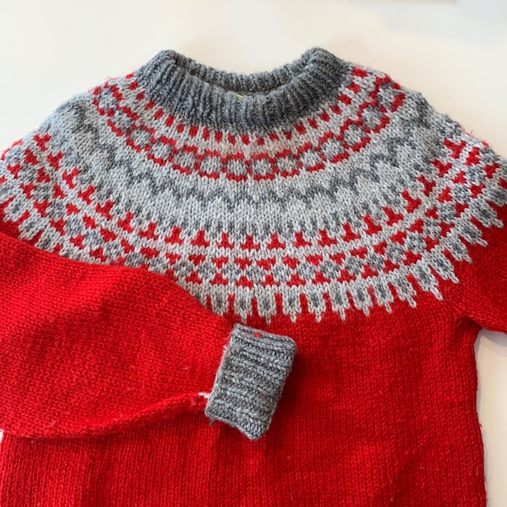 Vintage Red Knit Sweater